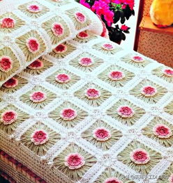 針織作品 壯觀的床上用品四件套,一件件全是大工程啊